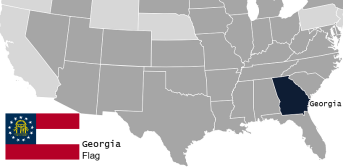 Georgia (GA) map