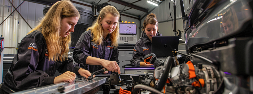 technicians at nascar tech